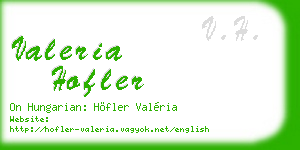 valeria hofler business card